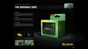 Gráfica para cinta Scotch Mágia: la cinta invisible.