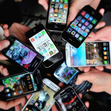 Teléfonos celulares en la India.