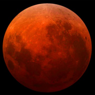 Eclipse de la súper Luna roja.