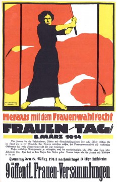 Día Internacional de la Mujer 2016: afiche de la convocatoria alemana de 1914.