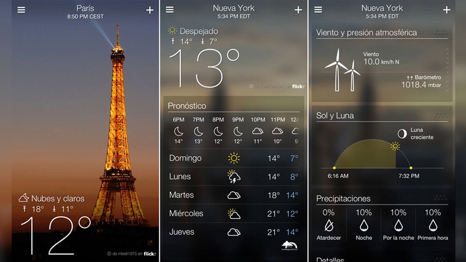 Tiempo, clima y RSE bajo la lupa: app meteorológica para celulares.