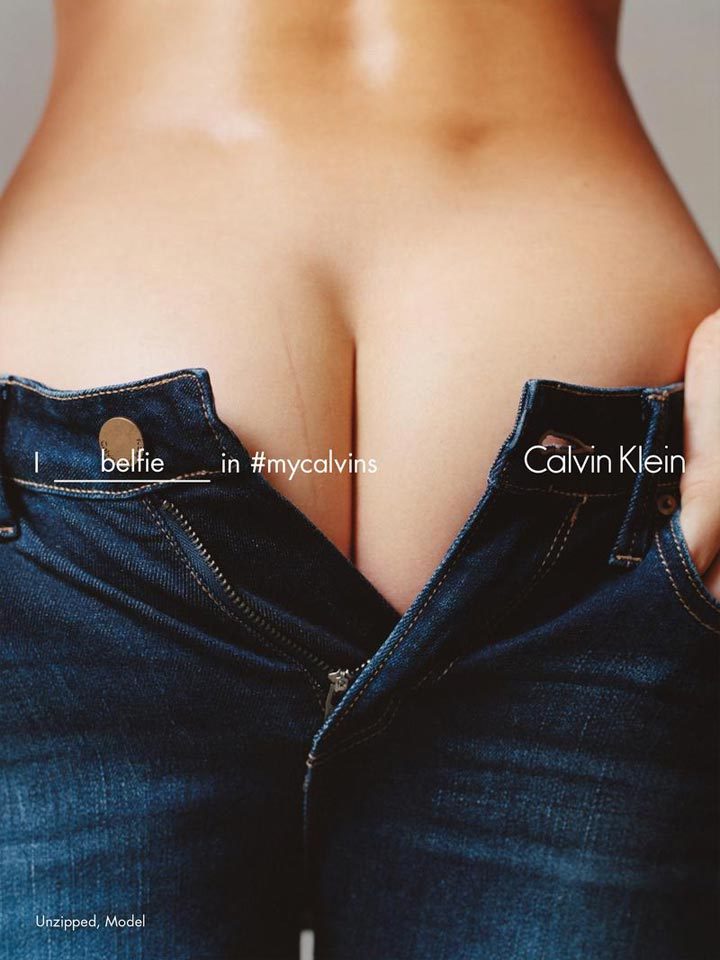 Calvin Klein apuesta a perturbar: “belfie” anónima.