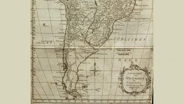 Mapa de América del Sur perteneciente al libro de Joachim Heinrich Campe.