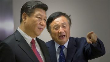 El presidente Xi Jinping y el magnate Ren Zhengfei.