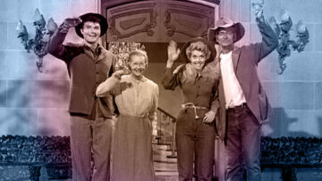 Beverly Ricos S-21 - “The Beverly Hillbillies” (1962): Jethro Bodine (Max Baer), Granny Moses (Irene Ryan), Elly May Clampett (Donna Douglas) y Jed Clampett (Buddy Ebsen).