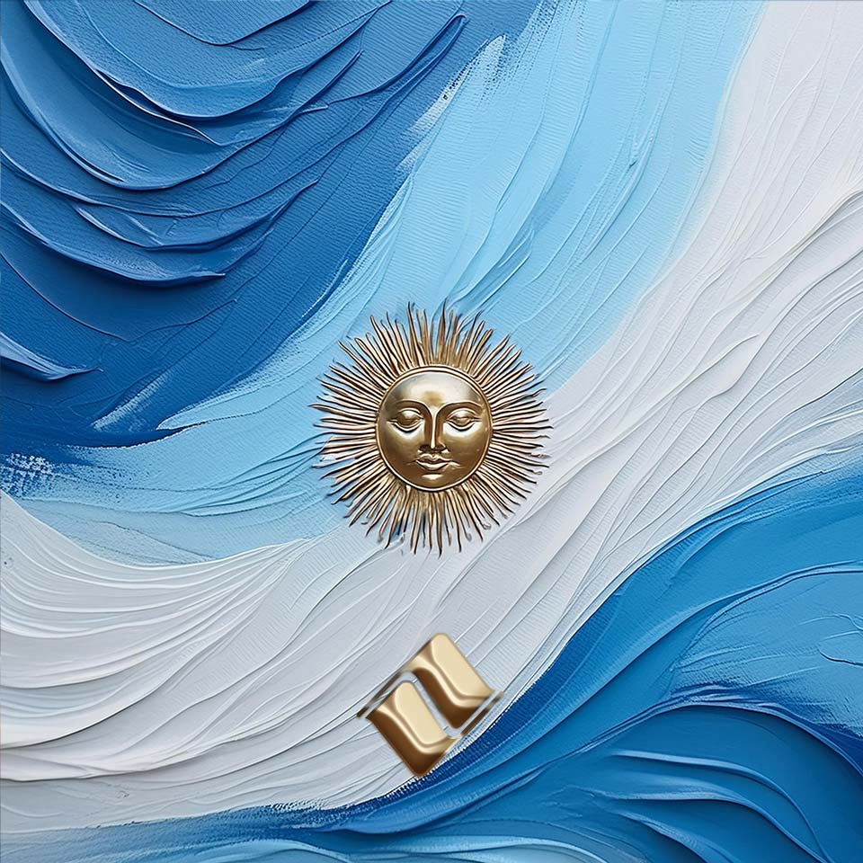 Julio, mes de la Independencia Nacional Argentina: alegoría a la bandera de la Independencia.